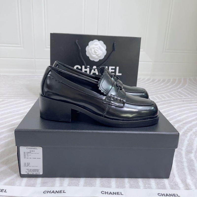 Ch*el leather shoes